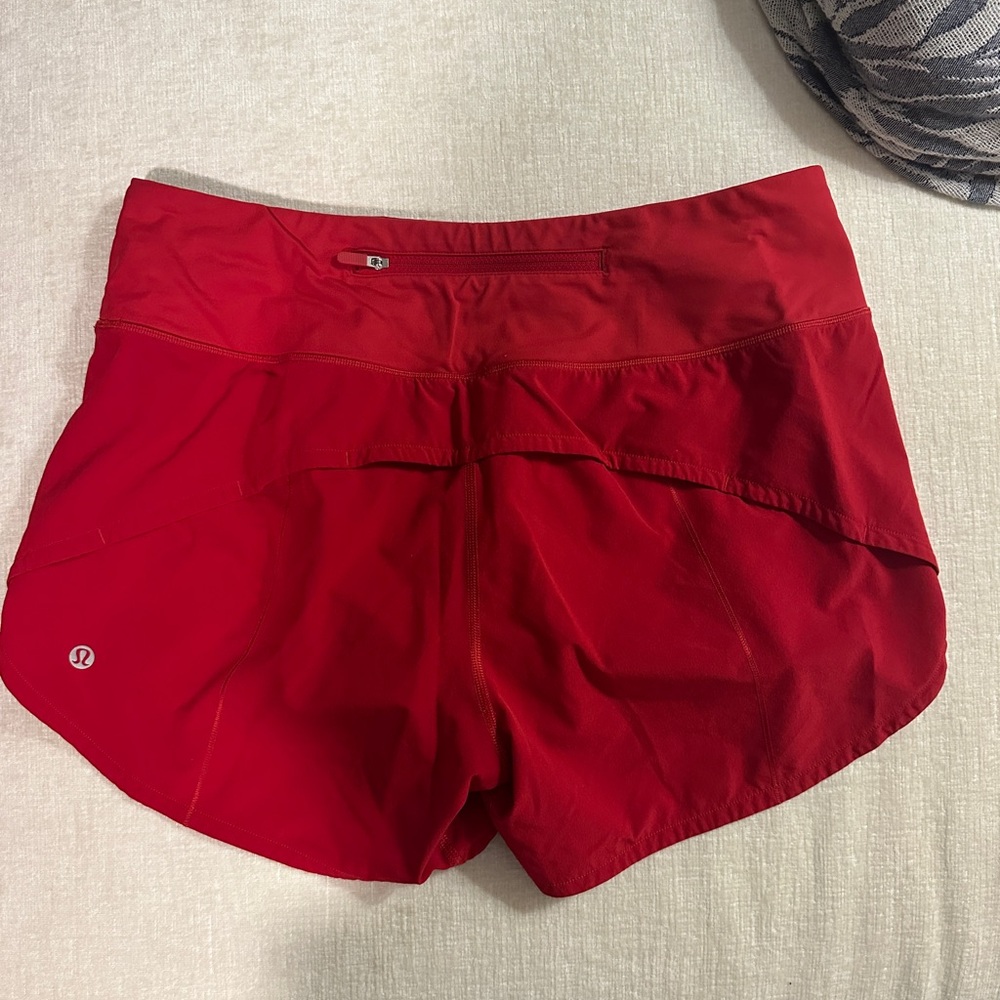 Lululemon Red Running Shorts - Speed Up